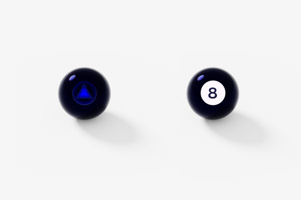 Pool ball, magic 8 ball 3d illustration of luck concept